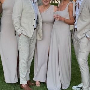 Birdy Grey Almond Crepe Dress XS